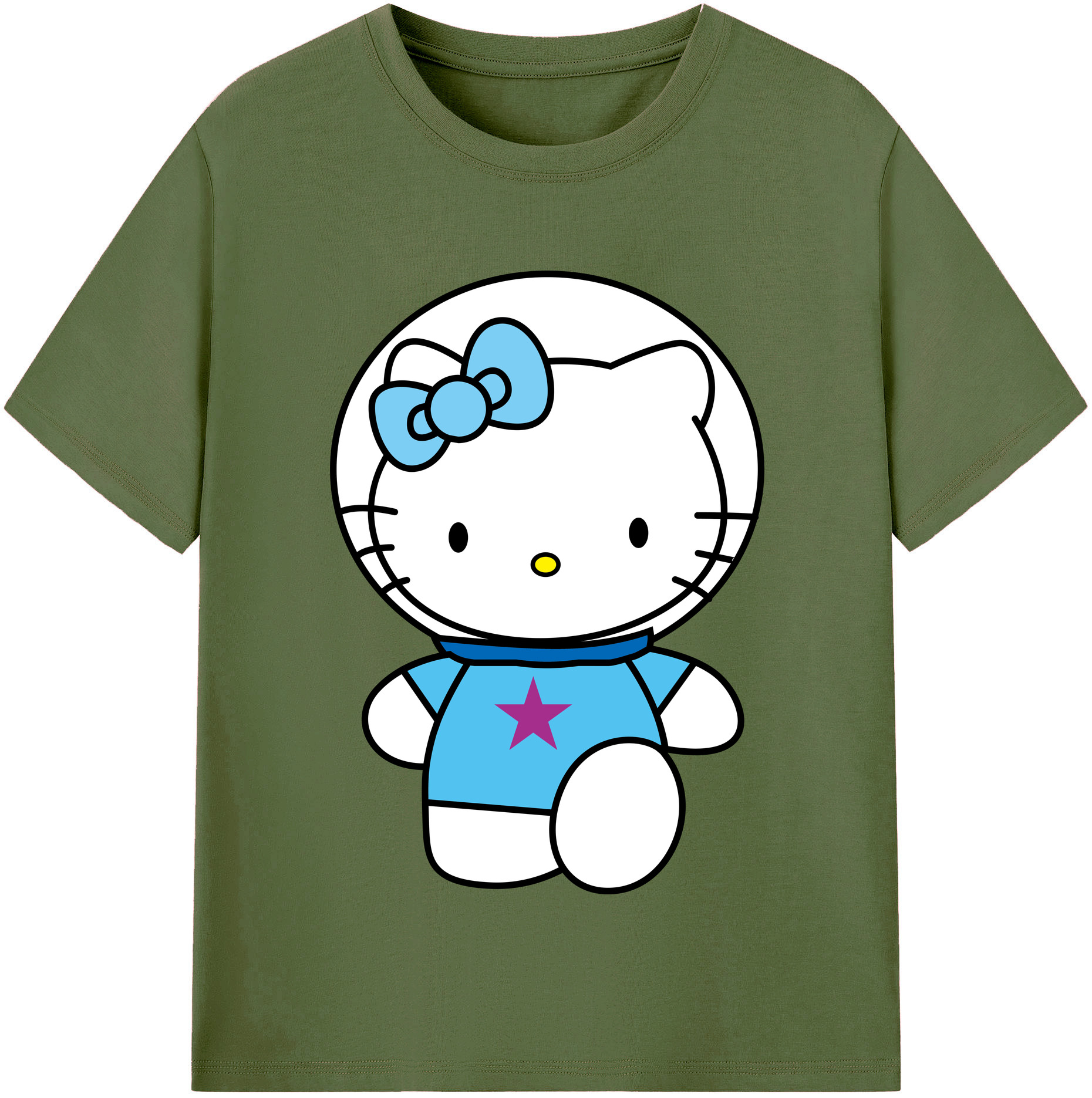 （画像用） Hello Kitty ハローキティ 綿100％半袖Tシャツ（フロントプリント）